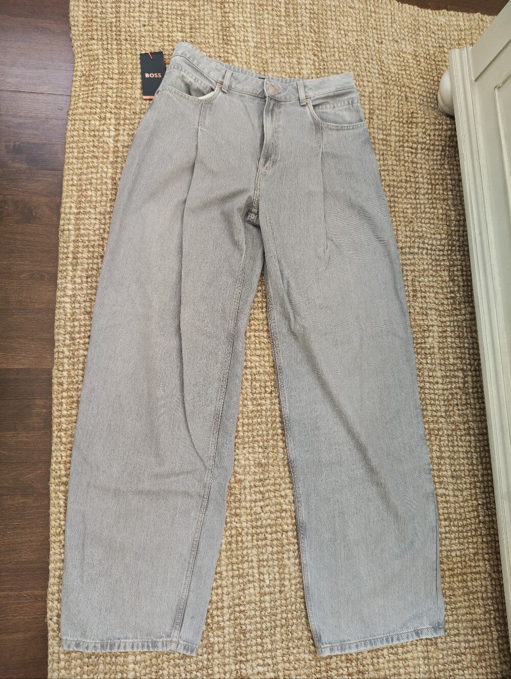BOSS ORANGE Light Blue/Grey Wide-Leg Jeans